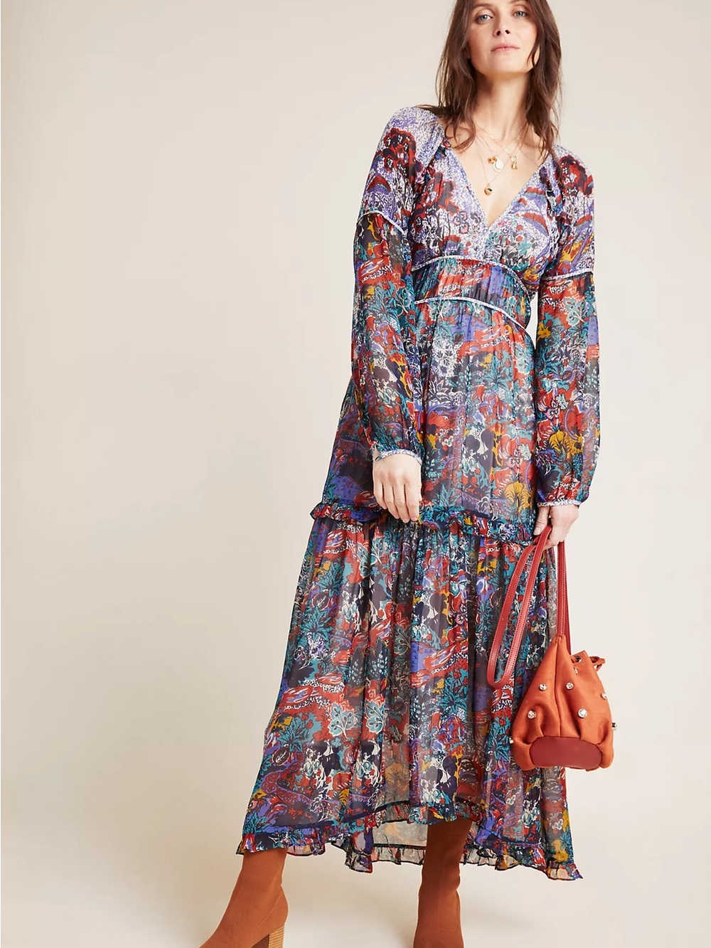 Anthropologie Maeve Annabella Maxi Dress
